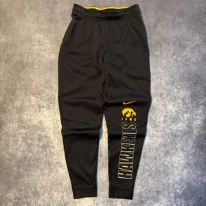 Nike Iowa Hawkeyes Mens Small Black Dri-FIT On-Field Joggers Sweatpants